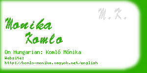 monika komlo business card